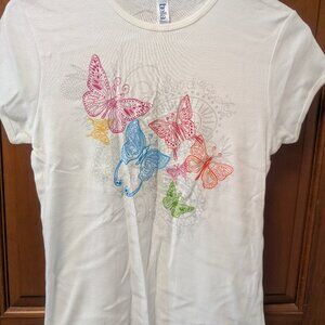 Teen White short-sleeve T-shirt -- size Medium